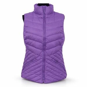 Talbots Women's Lightweight Down‎ Vest Medium Purple